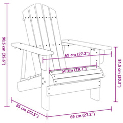 Adirondack tuoli harmaa 69x85x90,5 cm täysi kuusi