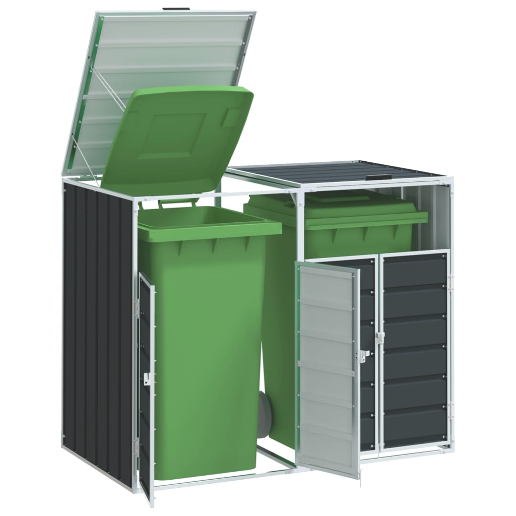 Wheelie Bin Säilytys Triple Bins 216X81X115Cm Teräs