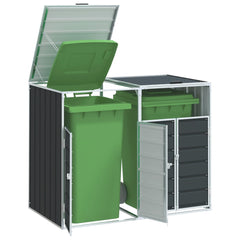 Wheelie Bin Säilytys Triple Bins 216X81X115Cm Teräs