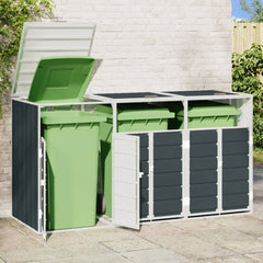 Wheelie Bin Säilytys Triple Bins 216X81X115Cm Teräs