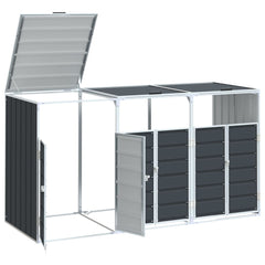 Wheelie Bin Säilytys Triple Bins 216X81X115Cm Teräs