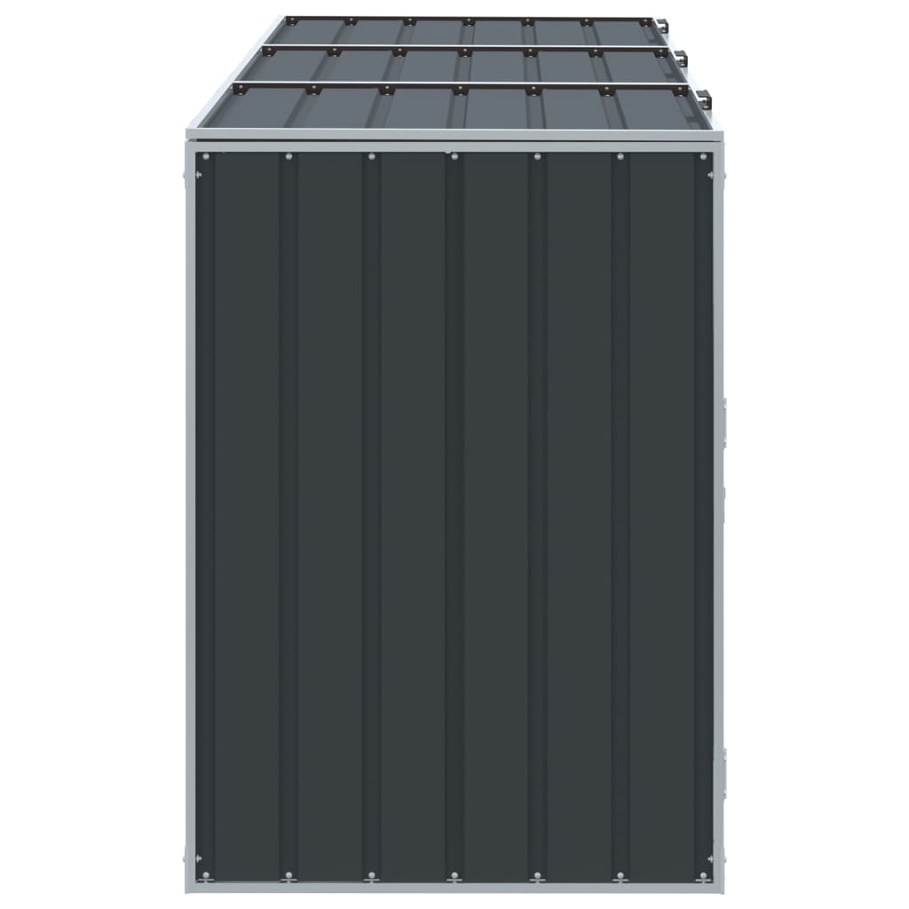 Wheelie Bin Säilytys Triple Bins 216X81X115Cm Teräs