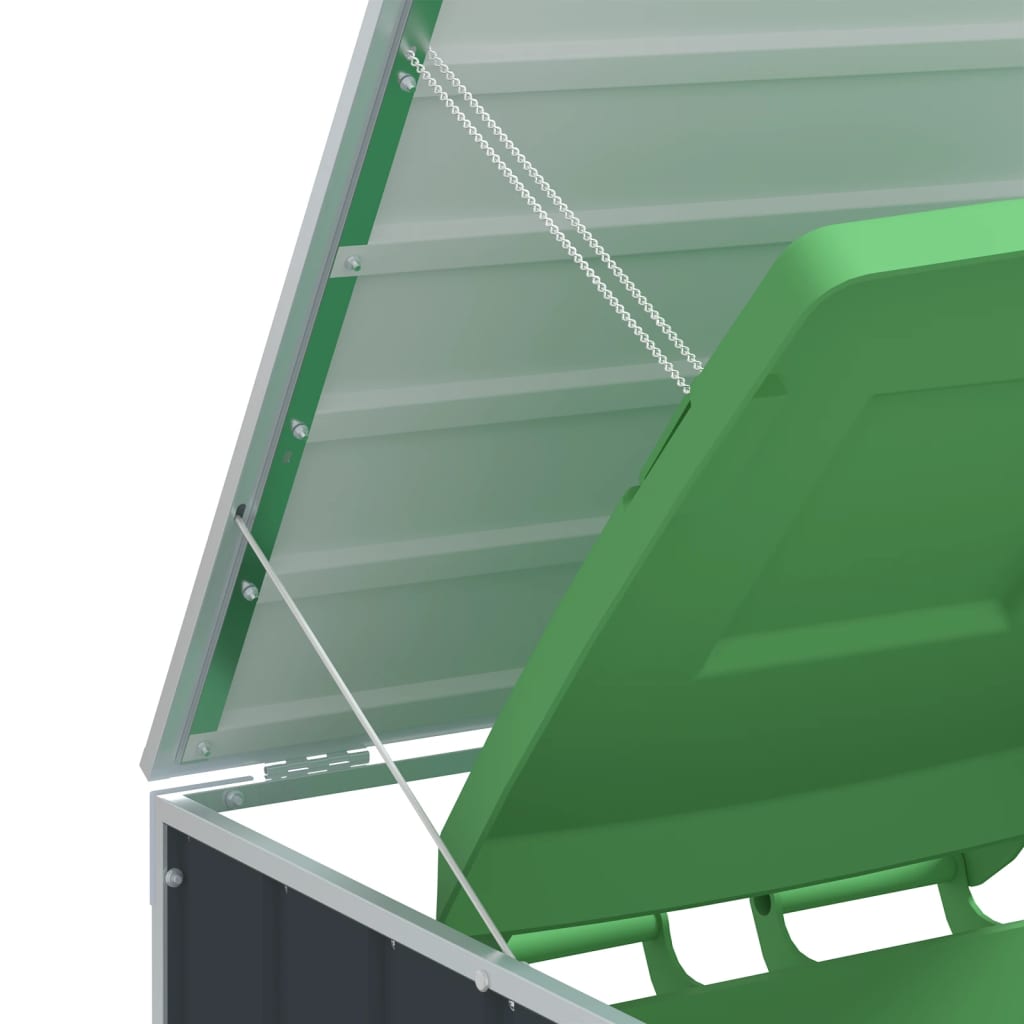 Wheelie Bin Säilytys Triple Bins 216X81X115Cm Teräs