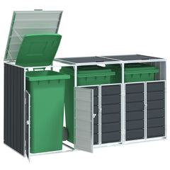 Wheelie Bin Säilytys Triple Bins 216X81X115Cm Teräs