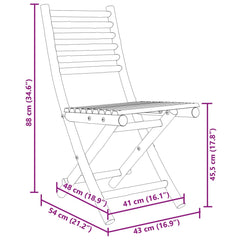 Taitettavat puutarhatuolit 4 kpl 43x54x88 cm bambu