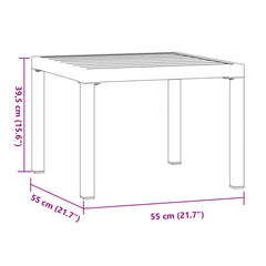 Ulkosohvapöytä musta 55x55x39,5 cm jauhemaalattu teräs