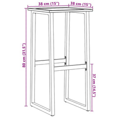 Baarijakkarat 2 kpl musta 38x38x80 cm jauhemaalattu teräs