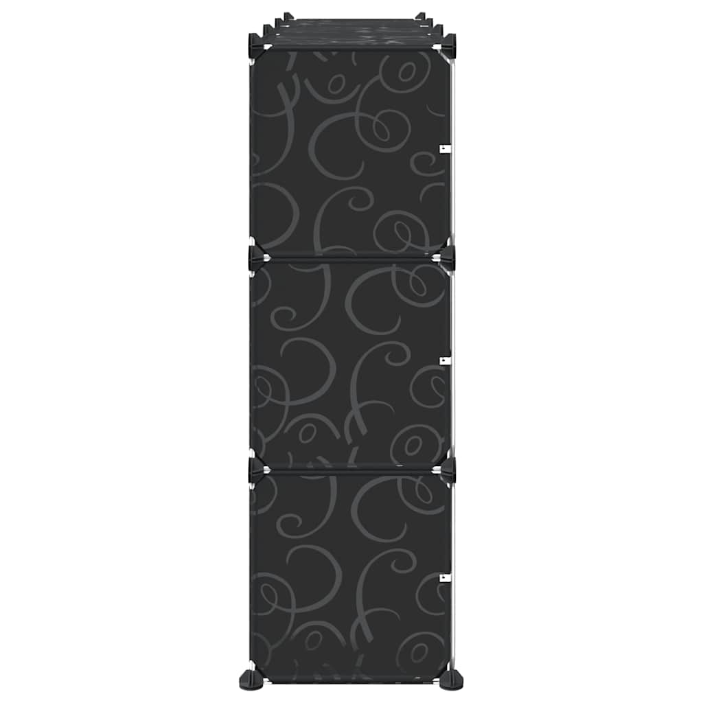 Säilytyslokero 9 Kuutiolla Ja Ovilla Musta Pp