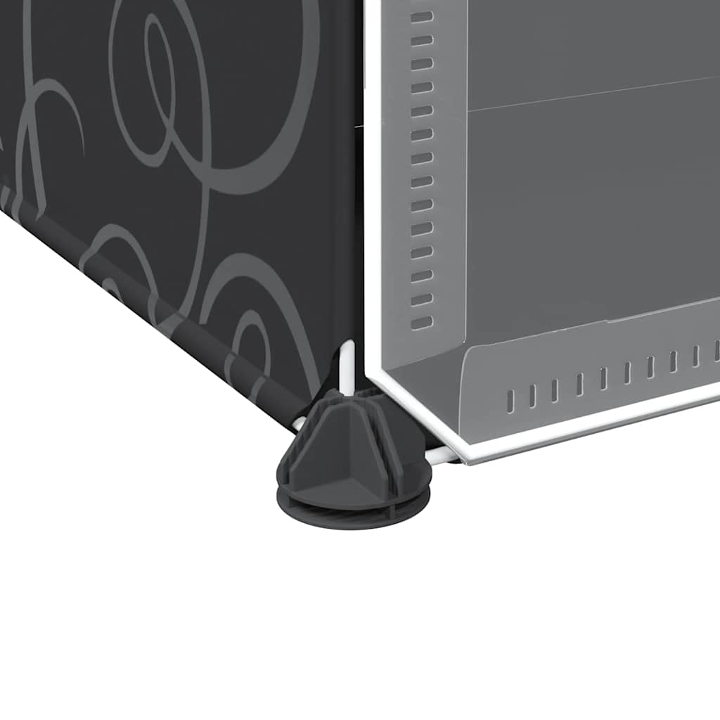 Säilytyslokero 9 Kuutiolla Ja Ovilla Musta Pp