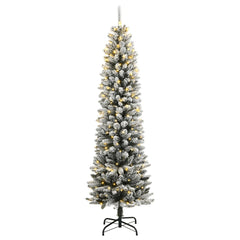 Tekojoulukuusi Lumihuurteella 300 Led-Valoa