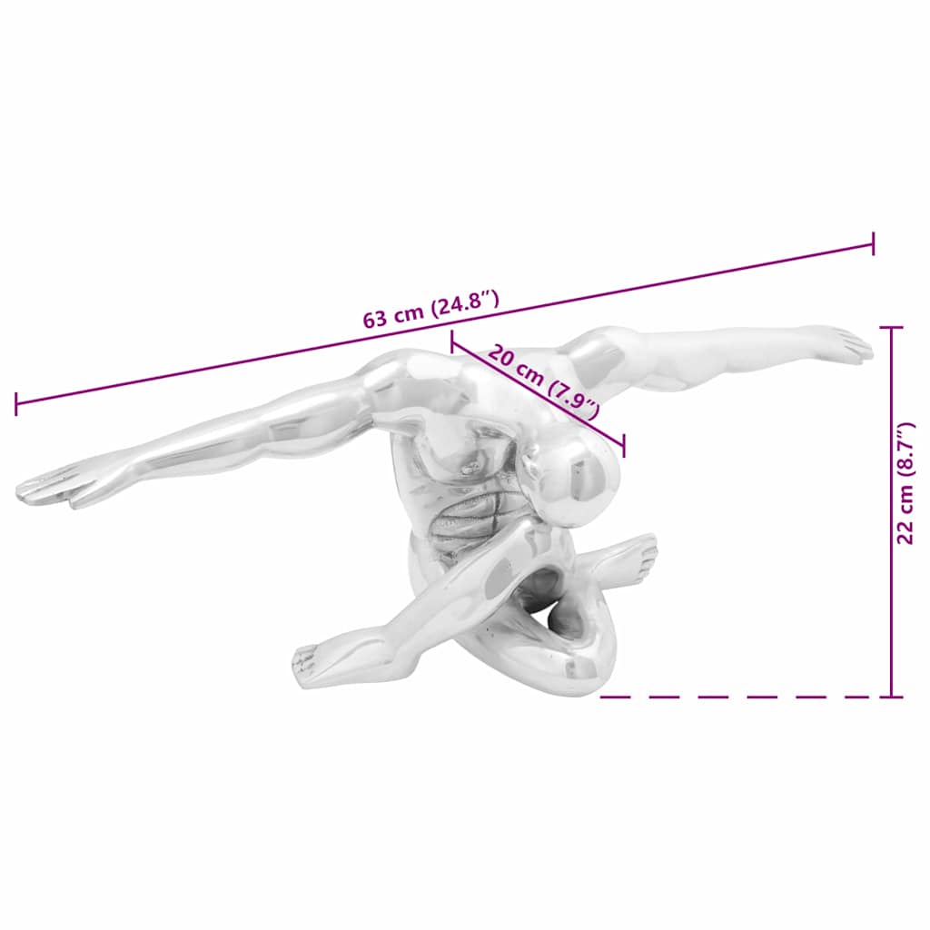 Veistos Hopea 63 X 20 X 22 Cm Alumiini