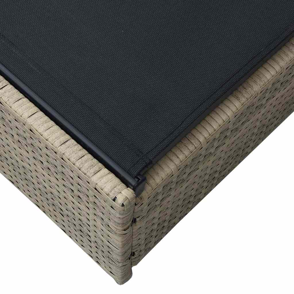 Aurinkotuoli Tyynyllä Beige 60 X 200 X 27Cm Polyrottinki