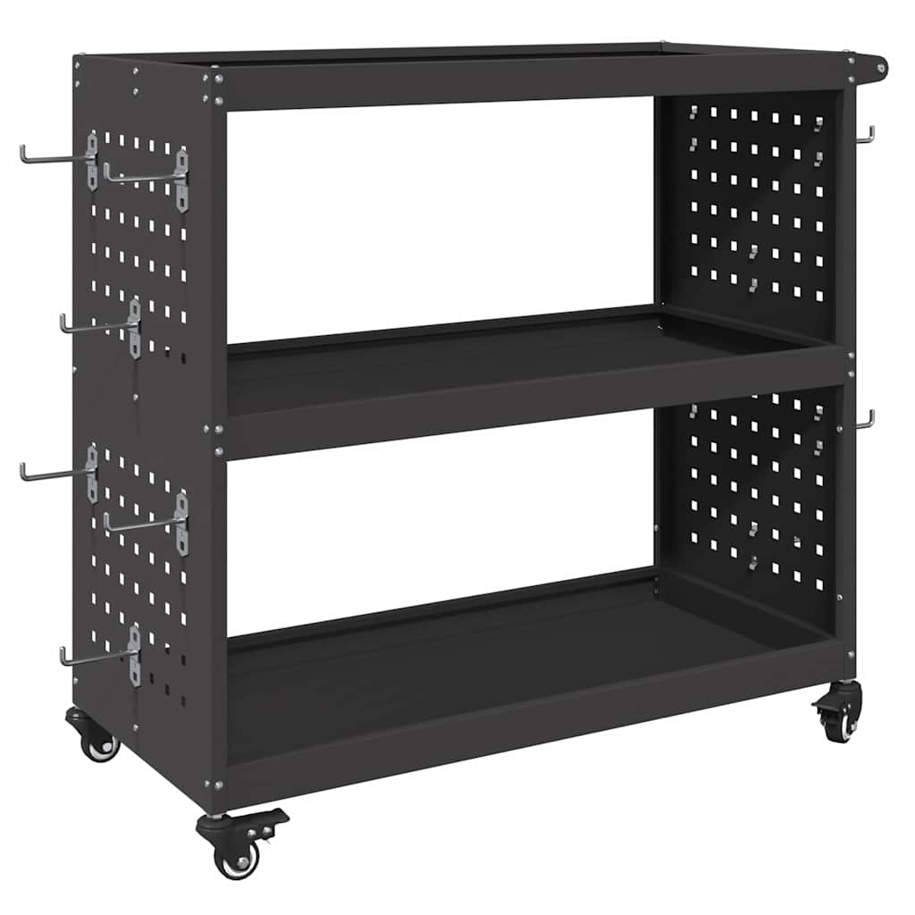 Työkalukärry Musta 75 X 35 X 73 Cm Kylmävalssattu Teräs