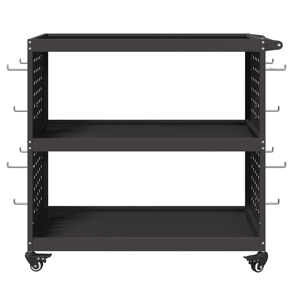 Työkalukärry Musta 75 X 35 X 73 Cm Kylmävalssattu Teräs