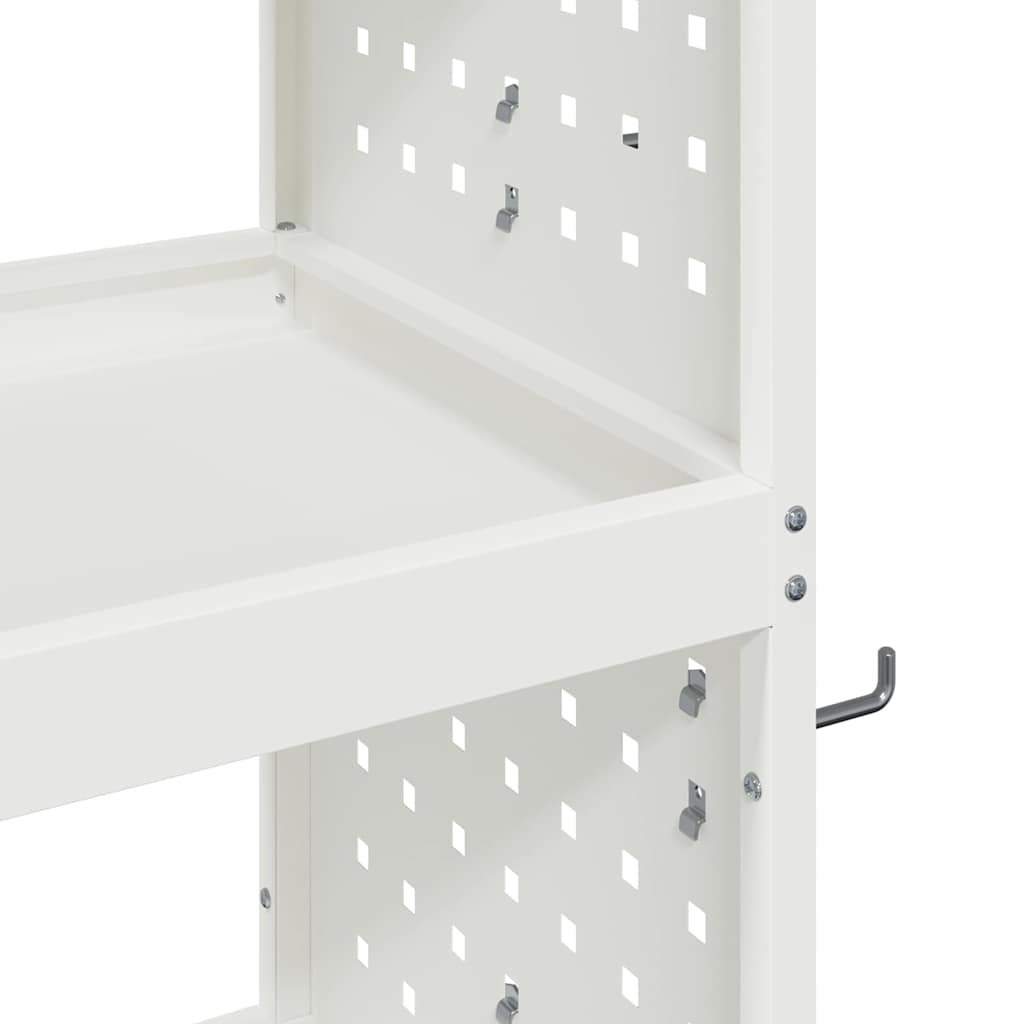 Työkalukärry Valkoinen 75 X 35 X 73 Cm Kylmävalssattu Teräs