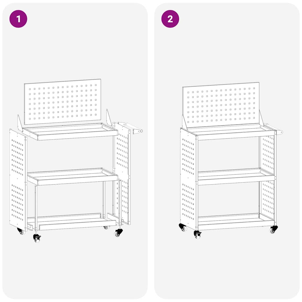 Työkalukärry Antrasiitti 65 X 35 X 111 Cm Kylmävalssattu Teräs