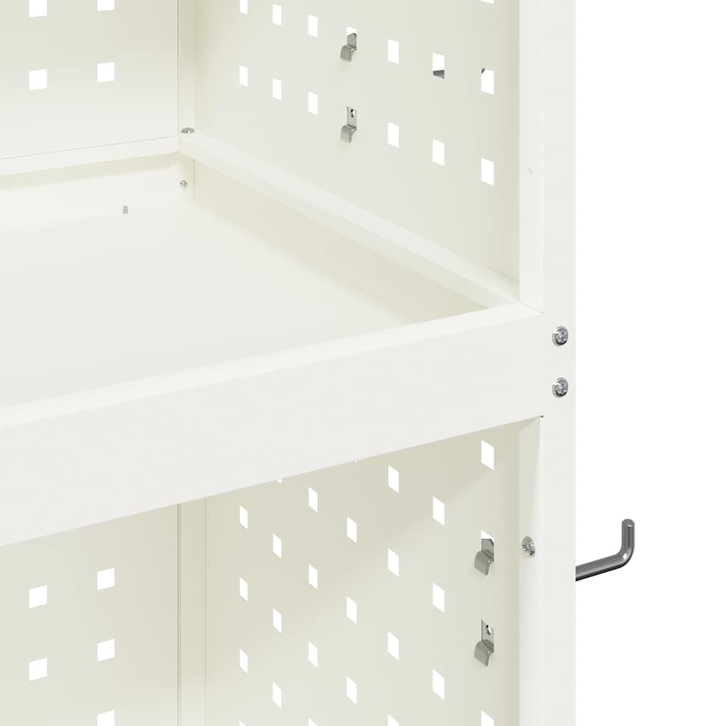 Työkalukärry Valkoinen 65 X 35 X 111 Cm Kylmävalssattu Teräs