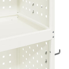Työkalukärry Valkoinen 65 X 35 X 111 Cm Kylmävalssattu Teräs