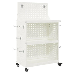 Työkalukärry Valkoinen 65 X 35 X 111 Cm Kylmävalssattu Teräs