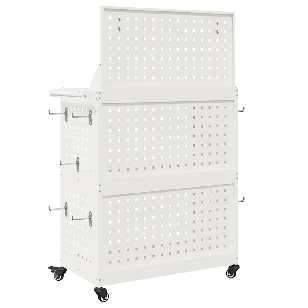 Työkalukärry Valkoinen 65 X 35 X 111 Cm Kylmävalssattu Teräs