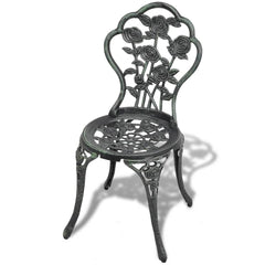 Bistro chairs 2 pcs cast aluminum green