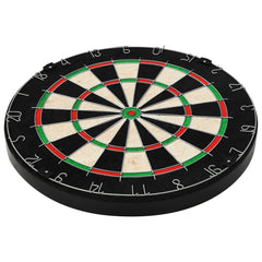Professional-level sisal dart board with cabinet and 6 darts
