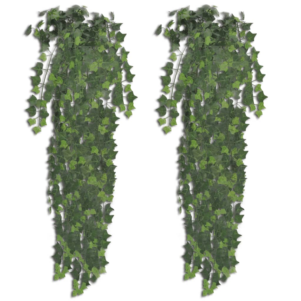 2 Stück künstlicher grüner Efeustrauch 90 cm
