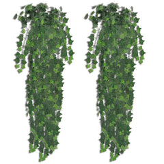 2 Stück künstlicher grüner Efeustrauch 90 cm