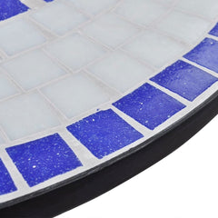 Bistrotisch blau-weiß 60 cm Mosaik