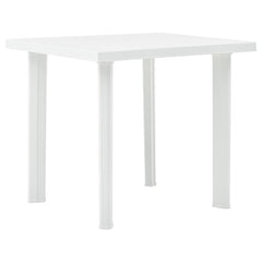 Puutarhapöytä valkoinen 80x75x72 cm muovi