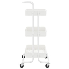 3-story kitchen trolley white 42x35x85 cm iron and ABS