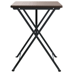 Taitettava bistropöytä ruskea 55x54x71 cm polyrottinki