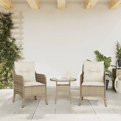 Puutarhatuolit pehmusteilla 2 kpl beige polyrottinki